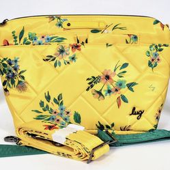 LUG FLARE 2 CROSSBODY BAG PURSE BOUQUET RFID PROTECTED W/ 2 STRAPS CHARM BAR NEW