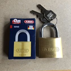 Brand New Solid Brass Abus 55/40 Padlock Taking Offers 