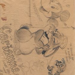 Original Disney Sketch And Autograph 