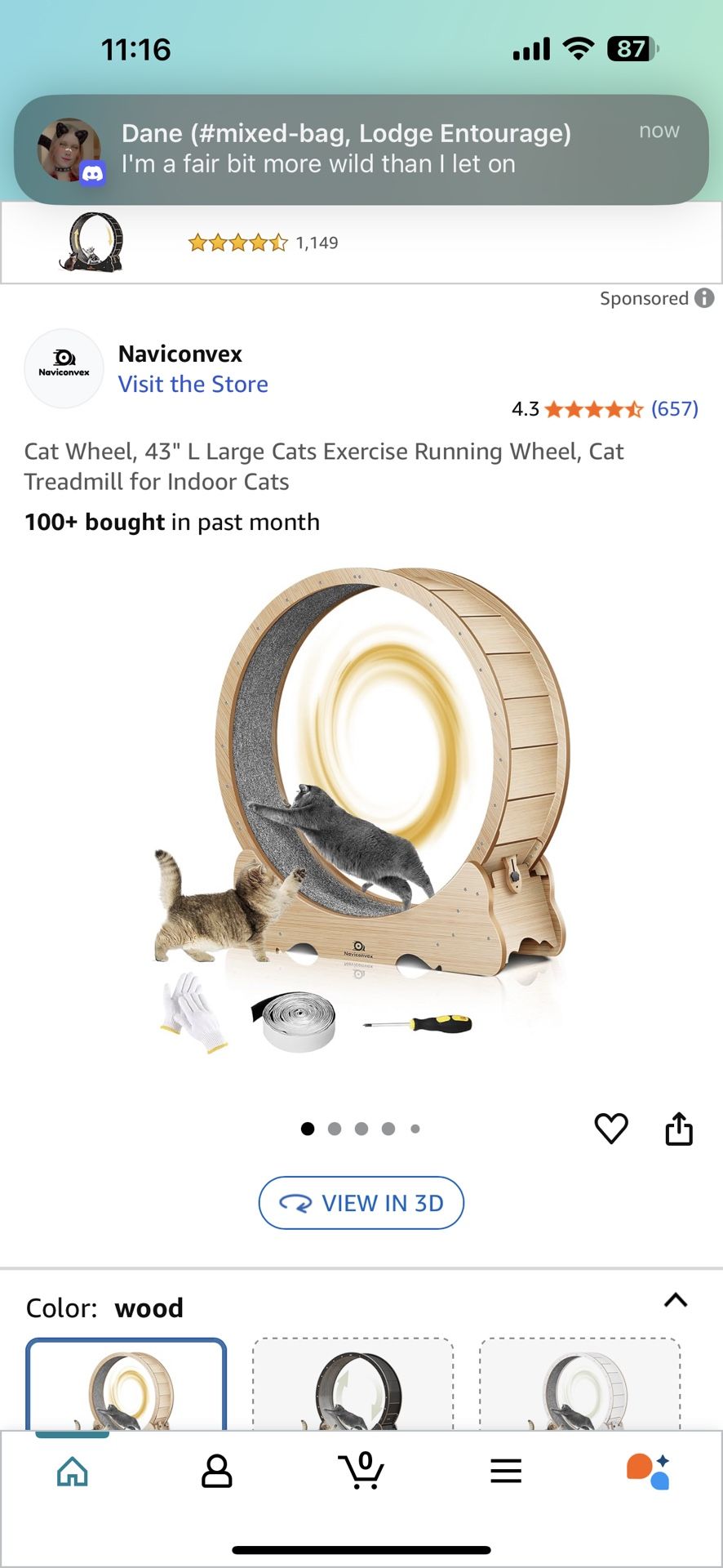 Large Cat Wheel