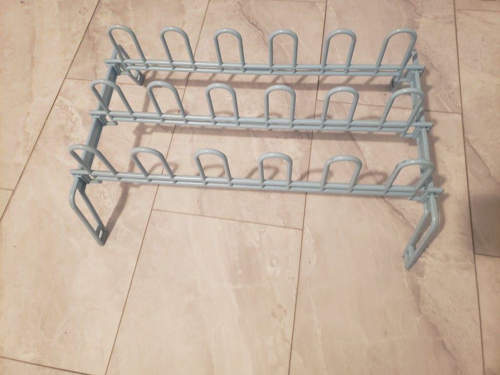 Shoe Rack Plastic, Holds 9 Pairs