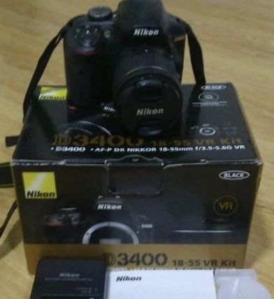 Nikon D3400 Digital SLR Camera + AF-P 18-55mm f/3.5-5.6G VR Lens
