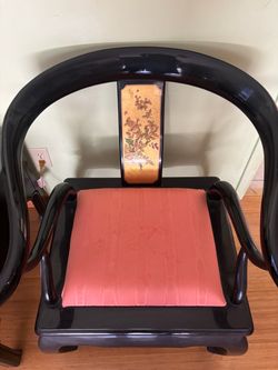 Black Lacquer Decorative Chair