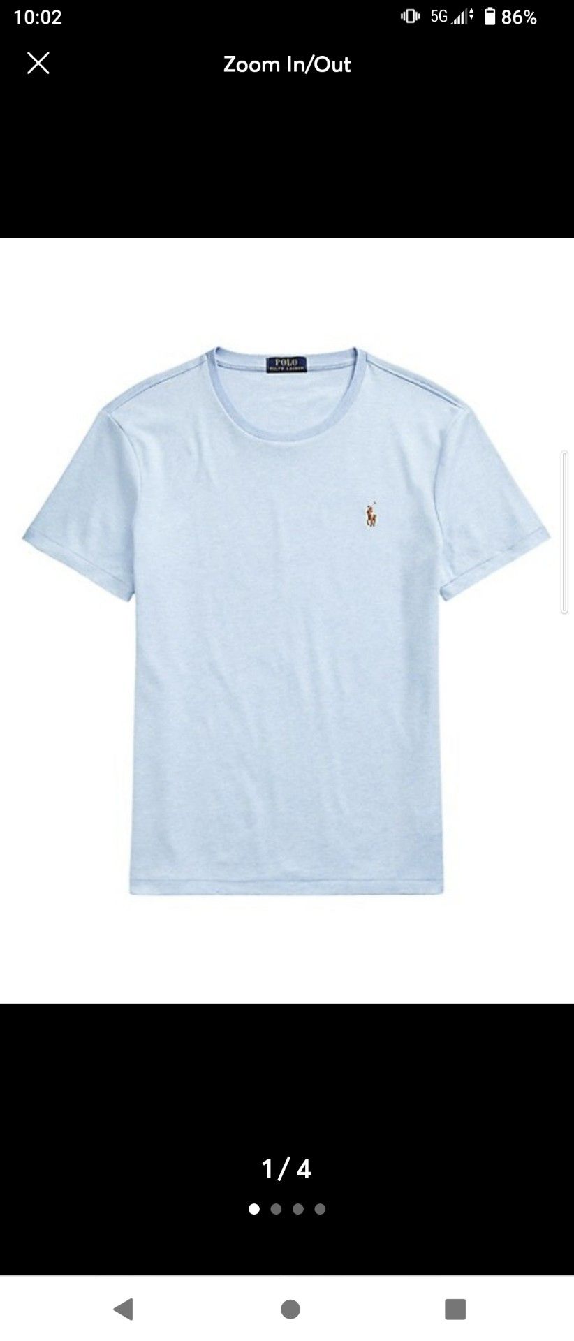 Polo Ralph Lauren Short-Sleeve Logo T-Shirt Elite Blue Heather Size M