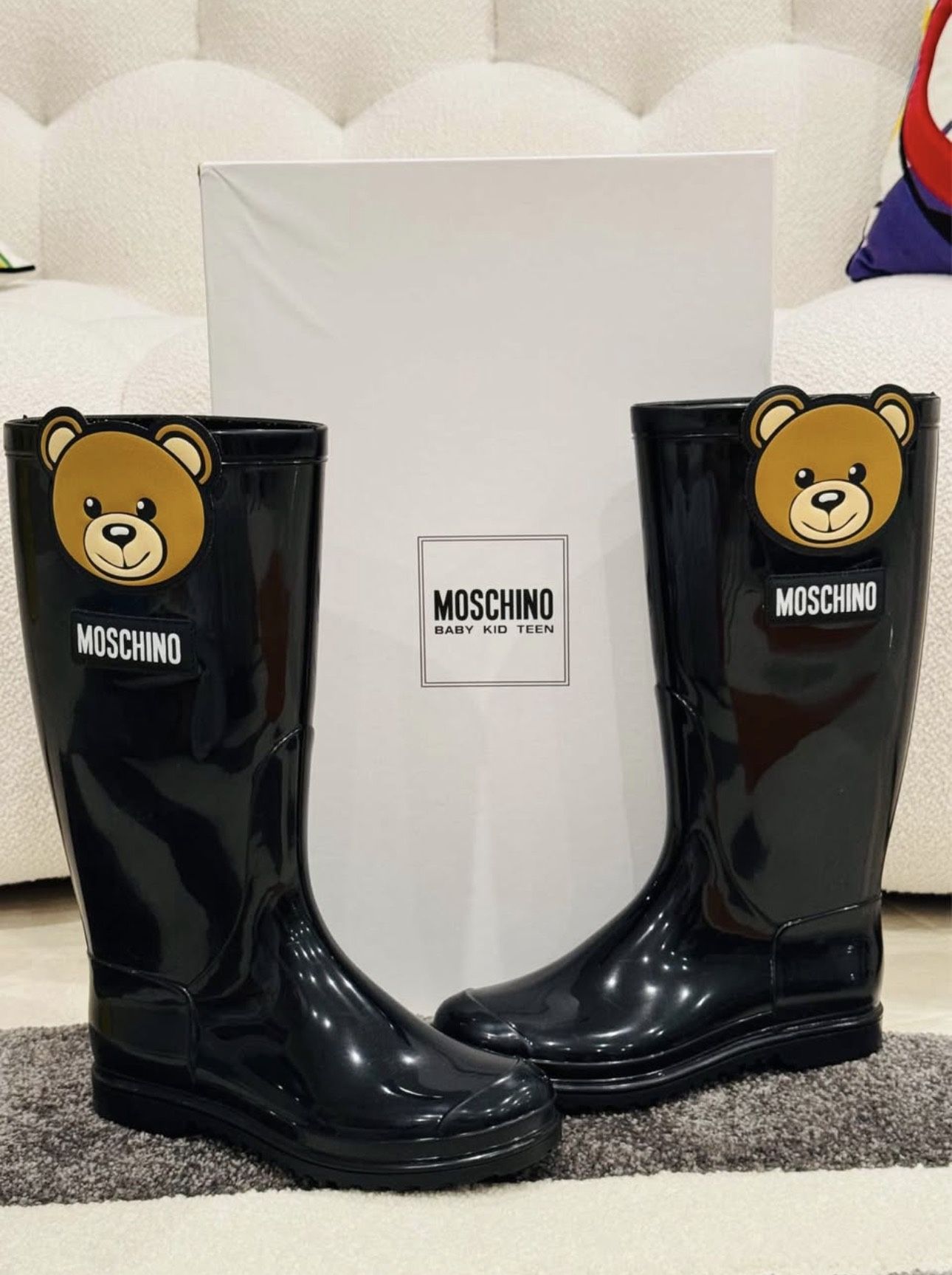 Moschino Kids Teddy Bear Wellies
