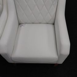 White Upholstered Armchair 