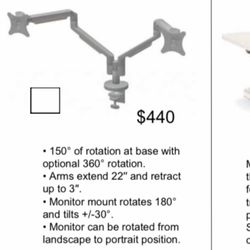 New Dual Monitor Arm 