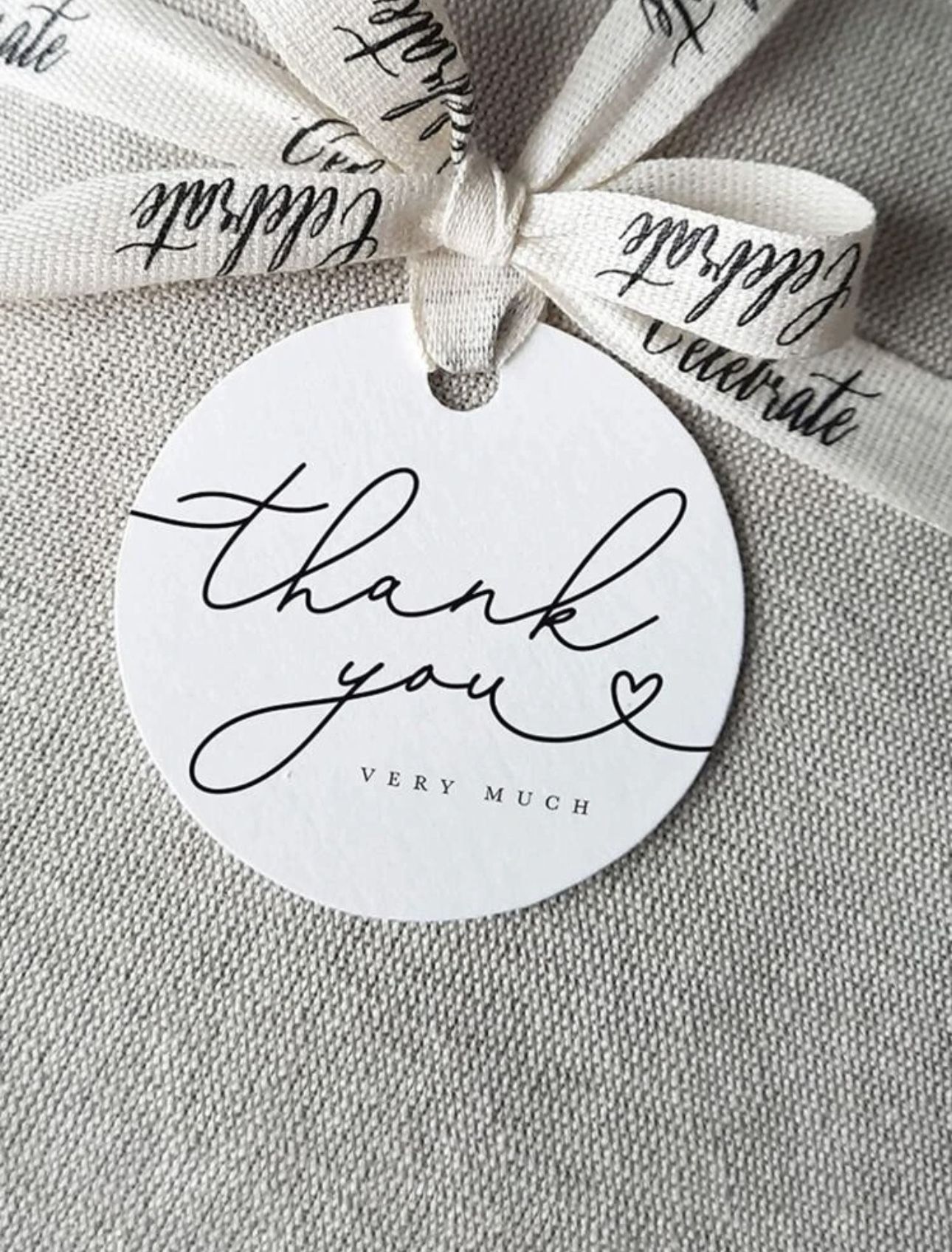 Thank You Favor Tags - 50 Tags