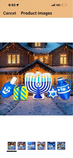 Hanukkah Inflatables Menorah Dreidel Gift Box Star Combo