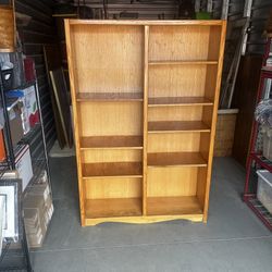 Solid Wood Oak Bookshelf / Bookcase • 72” Tall, Adjustable Shelves