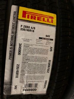 Brand New Tires (1) Pirelli Pzero All Season (235/45R18) (Single) ($125)
