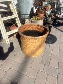 Large Woven Basket Planter with Pot Garden – $12 for Everything!