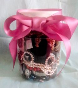 MIXED JEWELRY JAR