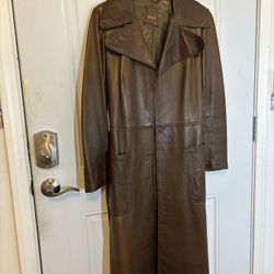 Vintage M.R.U Full Leather Women Coat ( Size:Petite M)
