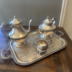Silver Plated Copper Tea Set