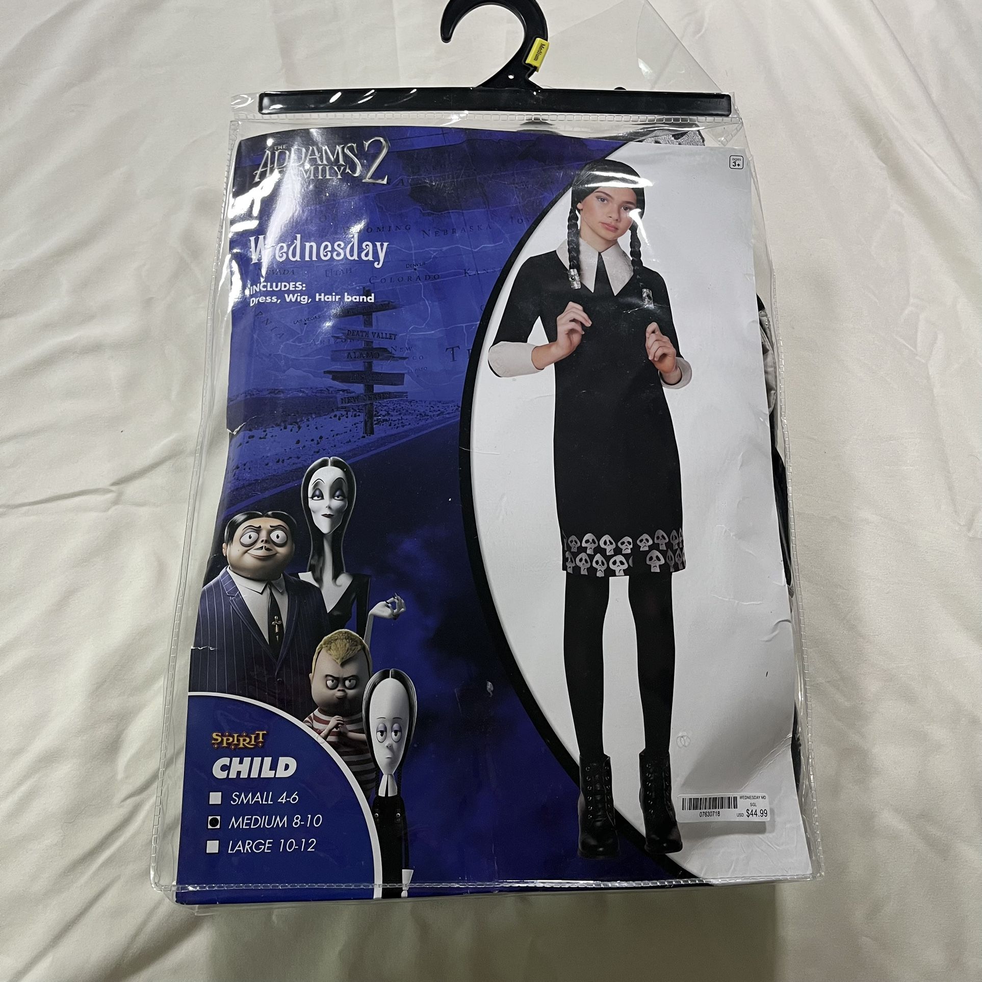 Spirit Halloween Wednesday Addams Costume Girl’s Sz M