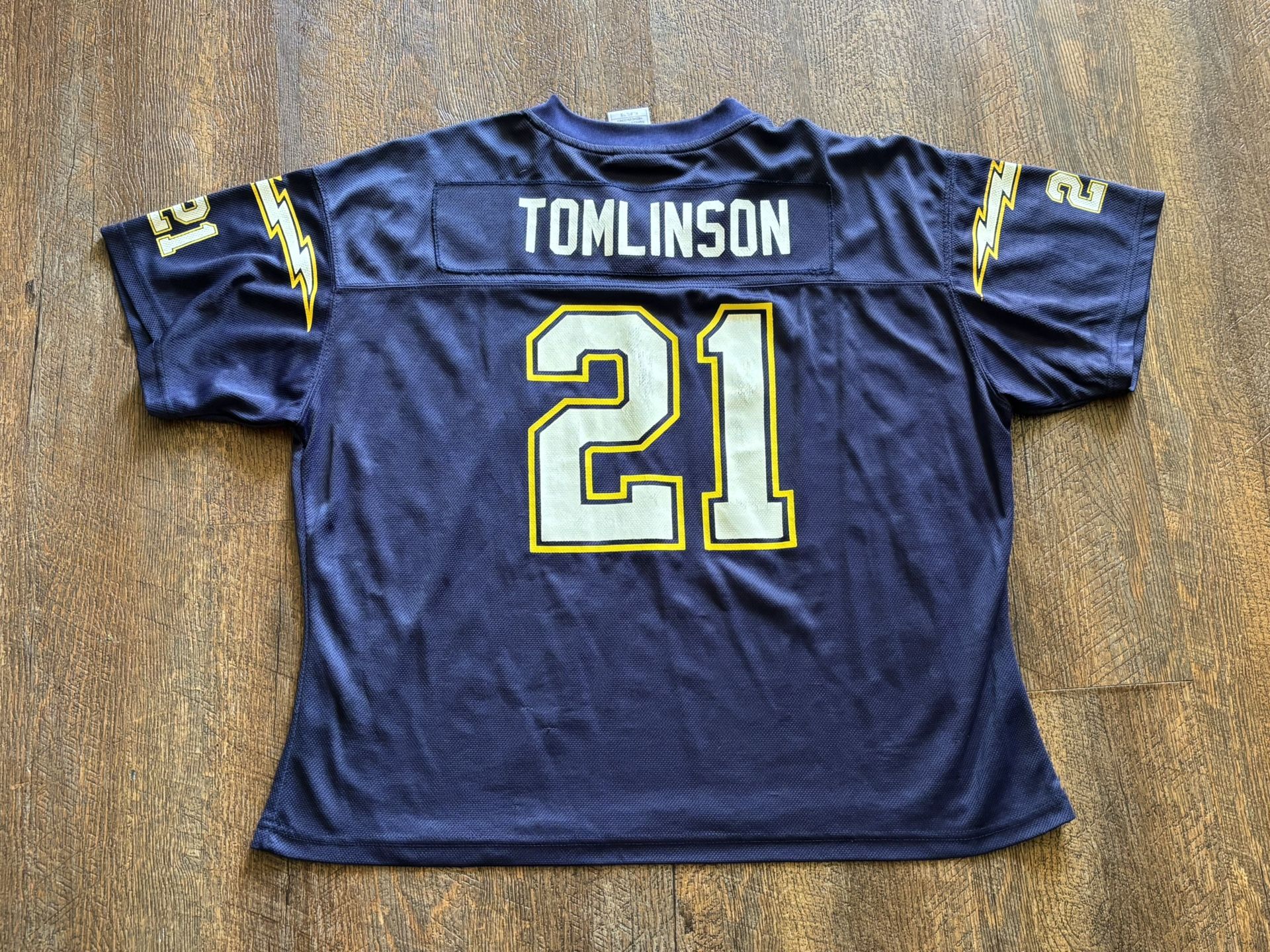 Navy Chargers Crop Top Tomlinson Jersey