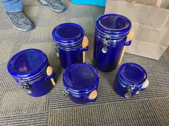 5-Piece Ceramic Kitchen Canisters Set