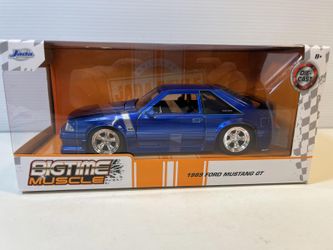 1989 Ford Foxbody Mustang Diecast Model Car: 1/24 Scale, New In Box By Jada