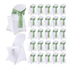 100 Pcs Folding Chair Cover Set(Jh2606D）