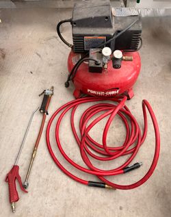Porter-Cable Jetstream Air Compressor with air hose and tools