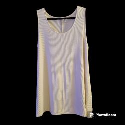 LOGO Layers Ribbed Sleeveless Layering Tank Cream 2x