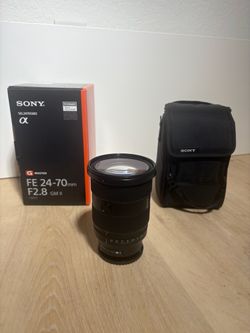 Sony FE 24-70mm f/2.8 GM II lens in like-new condition.