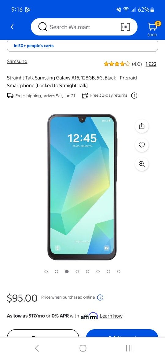 STRAIGHT TALK SAMSUNG GALAXY A16