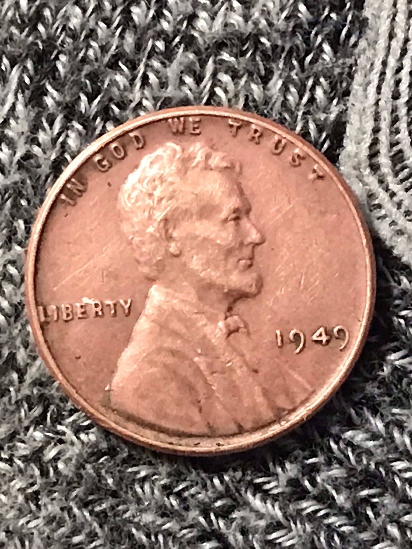 1949 Lincoln One Cent Penny Doubled