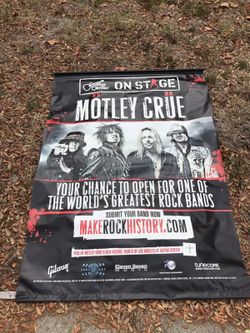 Huge Collectable Motley Crue Vinyl Store Hanging Poster