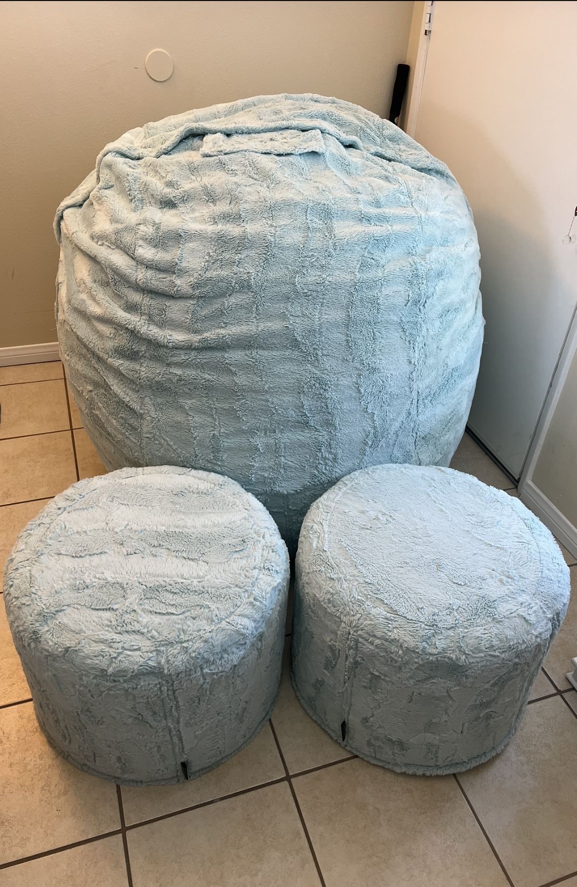 Original LoveSac & 2 Squattomans Full Set