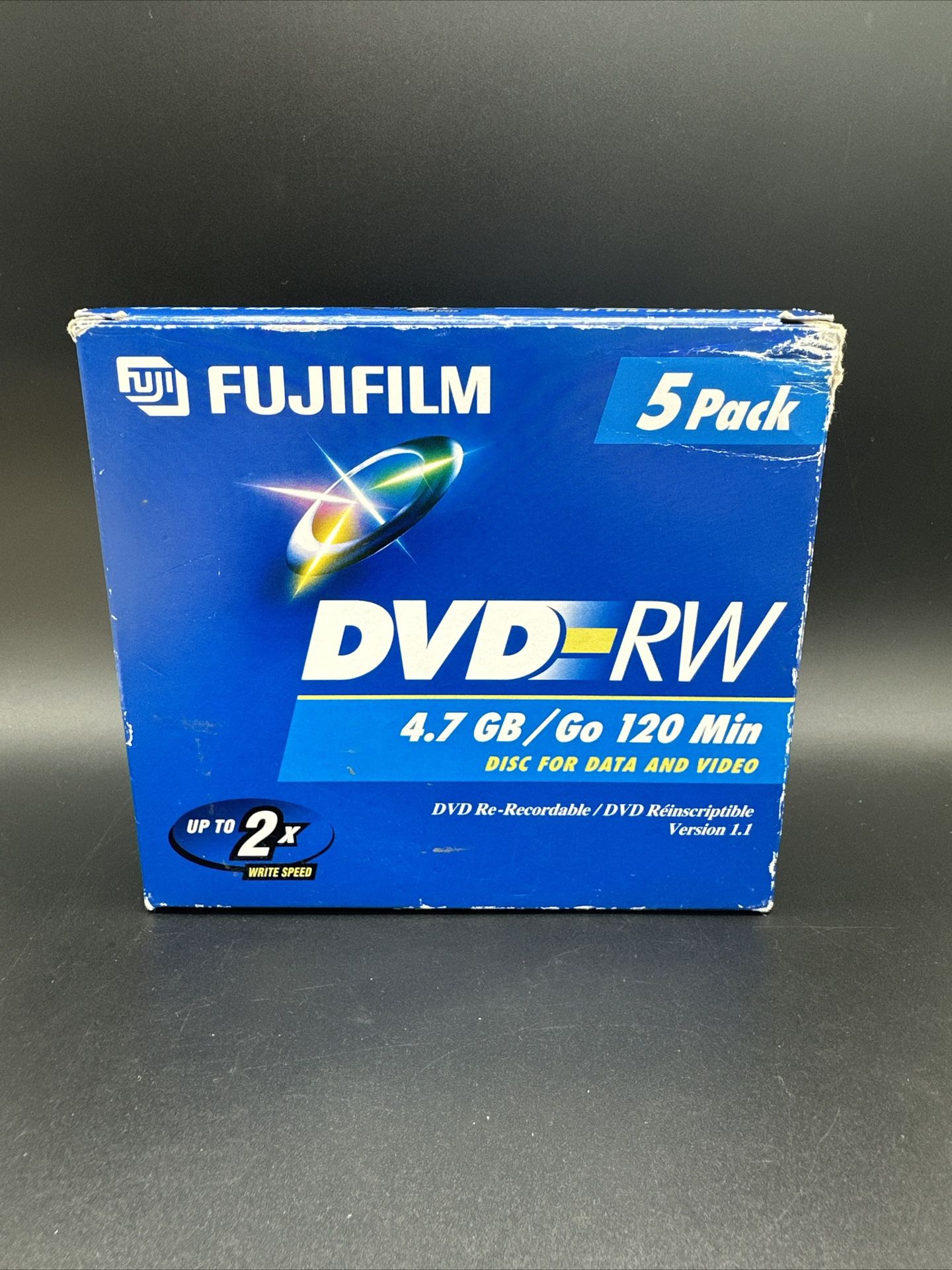 Fujifilm DVD-R 5 Pack 120 Min Blank Storage Media 4.7GB  Disc for Data Video
