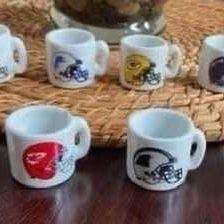 Vintage Ceramic Football NFL Tiny Mugs Just $15 For All 