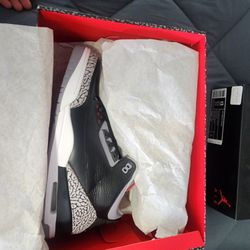 AIR JORDAN 3 BLACK CEMENT SIZE 13