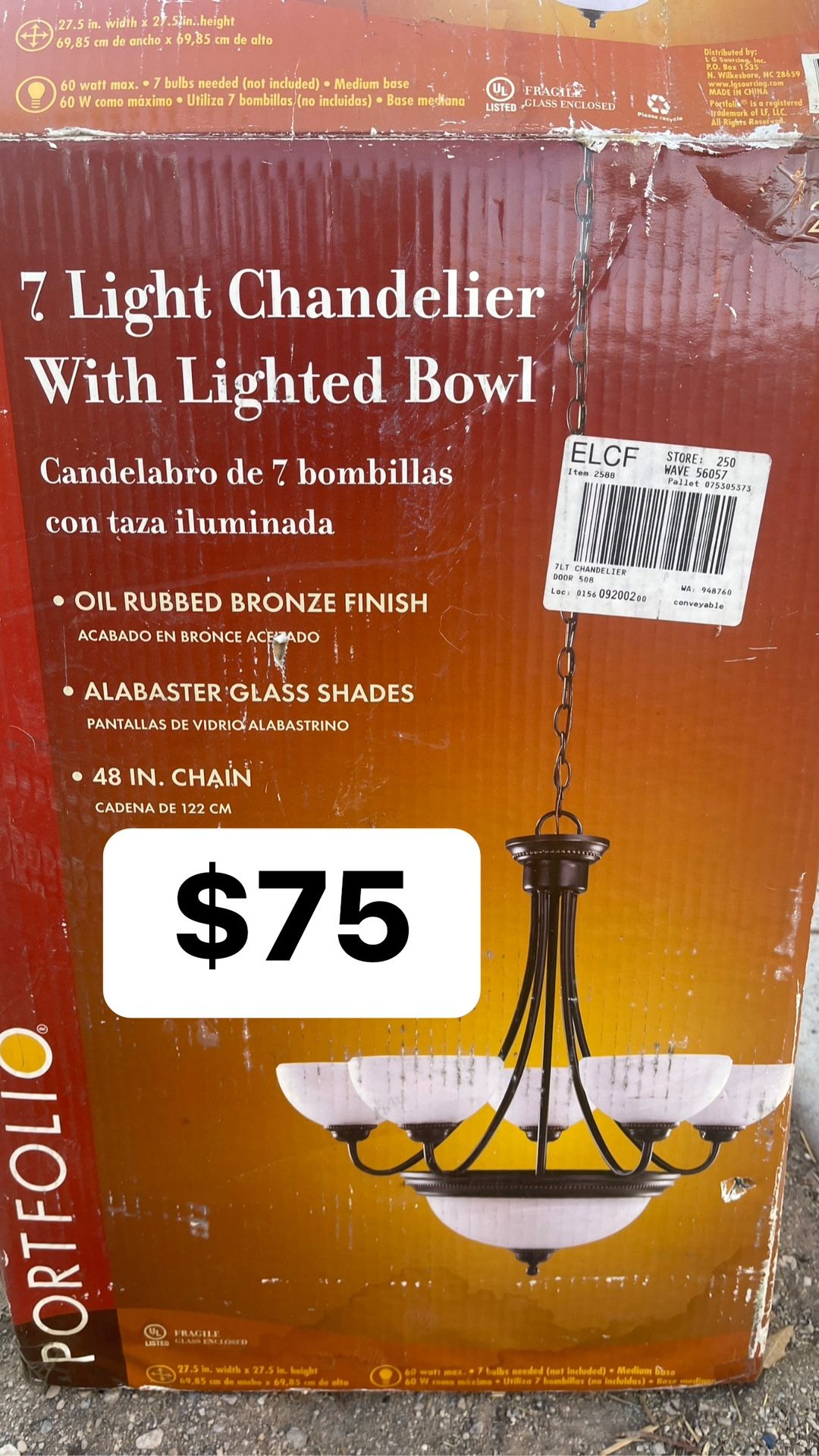 Seven Lighted Chandelier With A Lighted Bowl,New Products : American Fashion Style Bags On Sale
