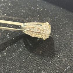 14k White Gold Diamond Ring 