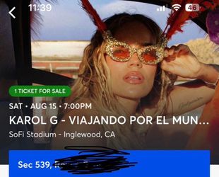 Karol G Concert Ticket – SoFi Stadium