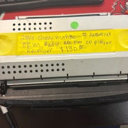 2014 Chevy Malibu Radio, Am/Fm Cd Player Receiver Replacement Oem Used