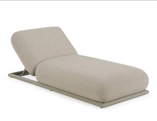 High-end Designer Modern Upholstered Chaise Lounge with 100% olefin cushions