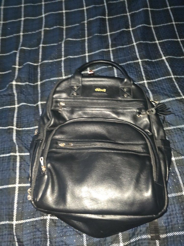 Leather diaper bag