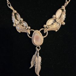 Estate Piece M.O.P Silver Necklace 
