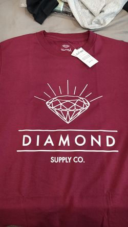 Diamond supply maroon shirt size S