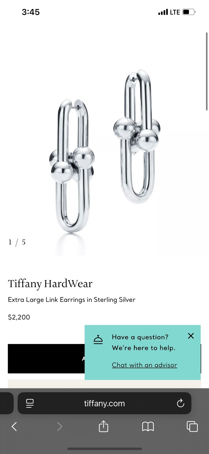 Tiffany & Co XL link Earrings 