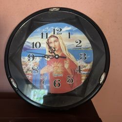 Religious Wall Clock With Mary