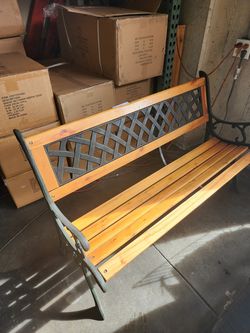 Wood bench