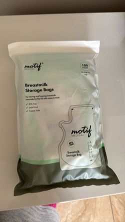 Motif Medical Breastmilk Storage Bags – 100 Count – 8 oz – NEW SEALED