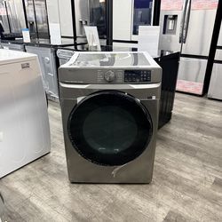 🔥Samsung - 7.5 Cu. Ft. Stackable Smart Electric Dryer with Steam Sanitize+ - Platinum 🔥