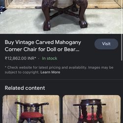 Vintage Chippendale, mahogany, corner chair