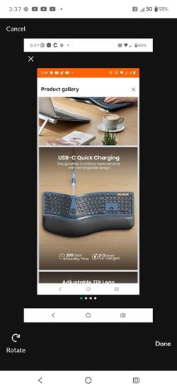 bluetooth ergonomic keyboard, EKM01 plus full size wireless split keyboard with dual bluetooth and usb, cushioned wr