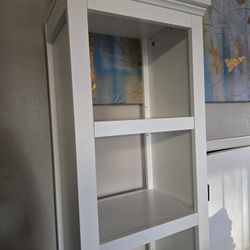 Two White Bookshelves (5 Shelves) Great Condition